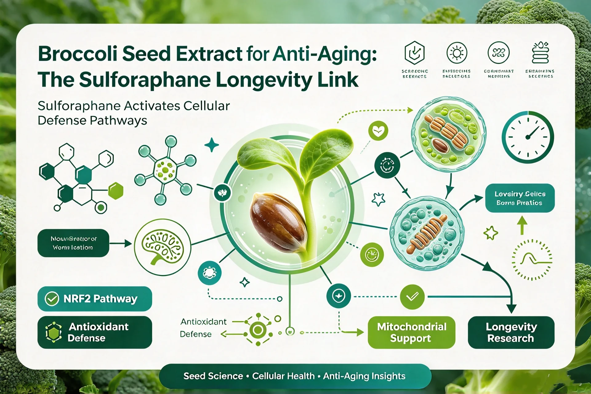 Broccoli Seed Extract for Anti-Aging: The Sulforaphane Longevity Link Broccoli Seed Extract for Anti-Aging: The Sulforaphane Longevity Link